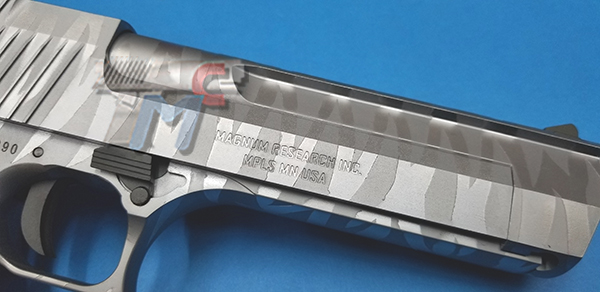 Cyber Gun(WE) Full Metal Desert Eagle .50AE Gas Blow Back Pistol (Silver)(Tiger Stripe) - Click Image to Close